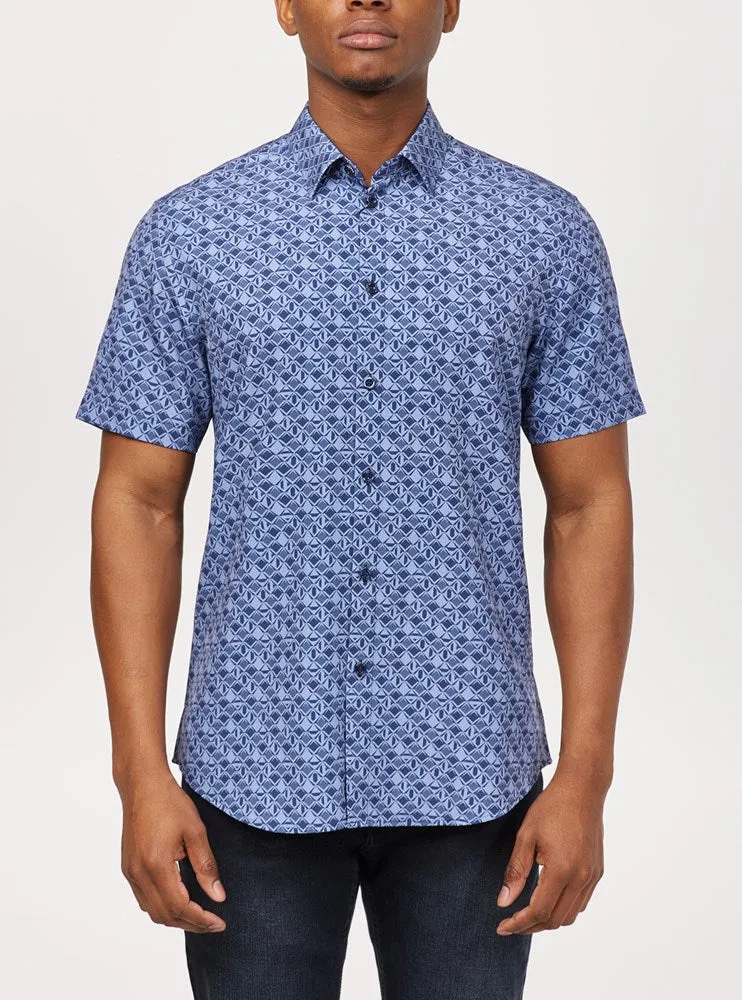 Men's casual short sleeve stretch shirt