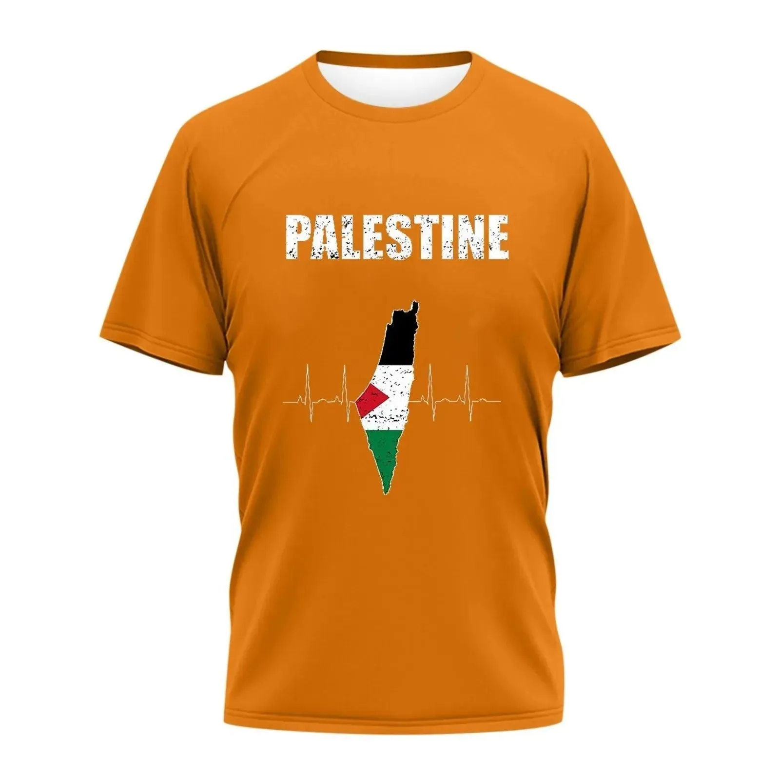 Mens Palestine T Shirts Short Sleeve Printed Round Neck Cool Top Casual Sweatshirt  Palestinian Dna Tee Tops Clothing For Men