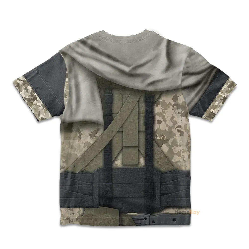 Metal Gear Big Boss Venom Snake Custom Cosplay Costume Kid Tshirt QT206179Tf
