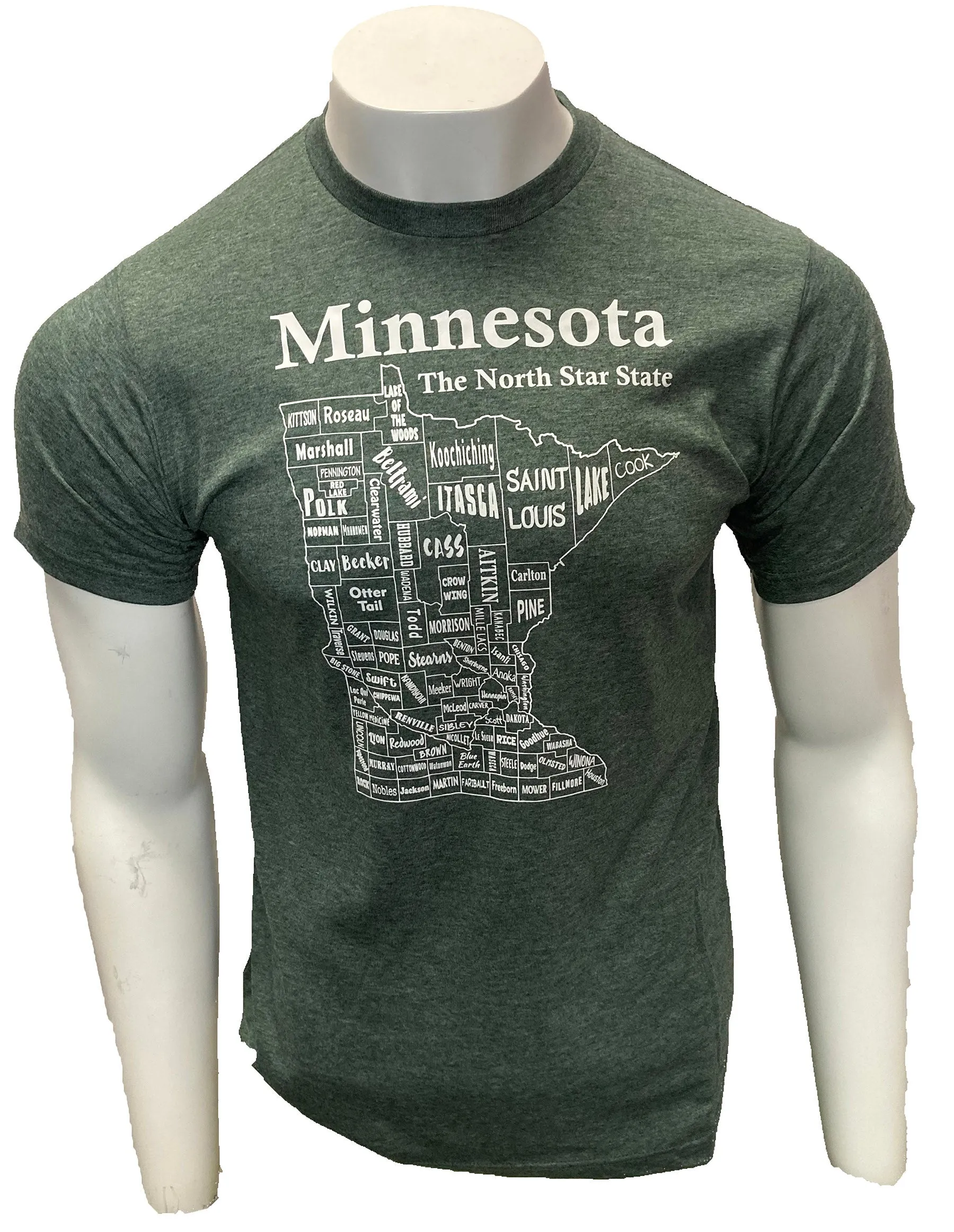 Minnesota Counties Short Sleeved Tee - Heather Hunter
