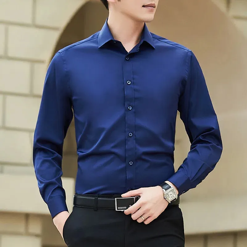 ModeLux Plus Größe Business-Shirt - Klassisches Weißes Langarmhemd