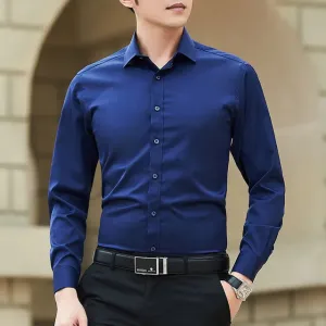 ModeLux Plus Größe Business-Shirt - Klassisches Weißes Langarmhemd