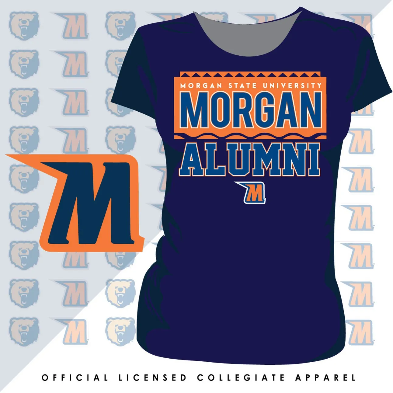 Morgan State | 90s Alumni Navy Ladies Tees (**)