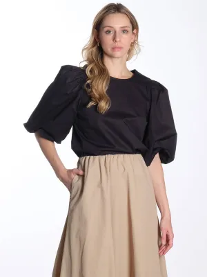 MSJoa Short Sleeve Blouse - Black