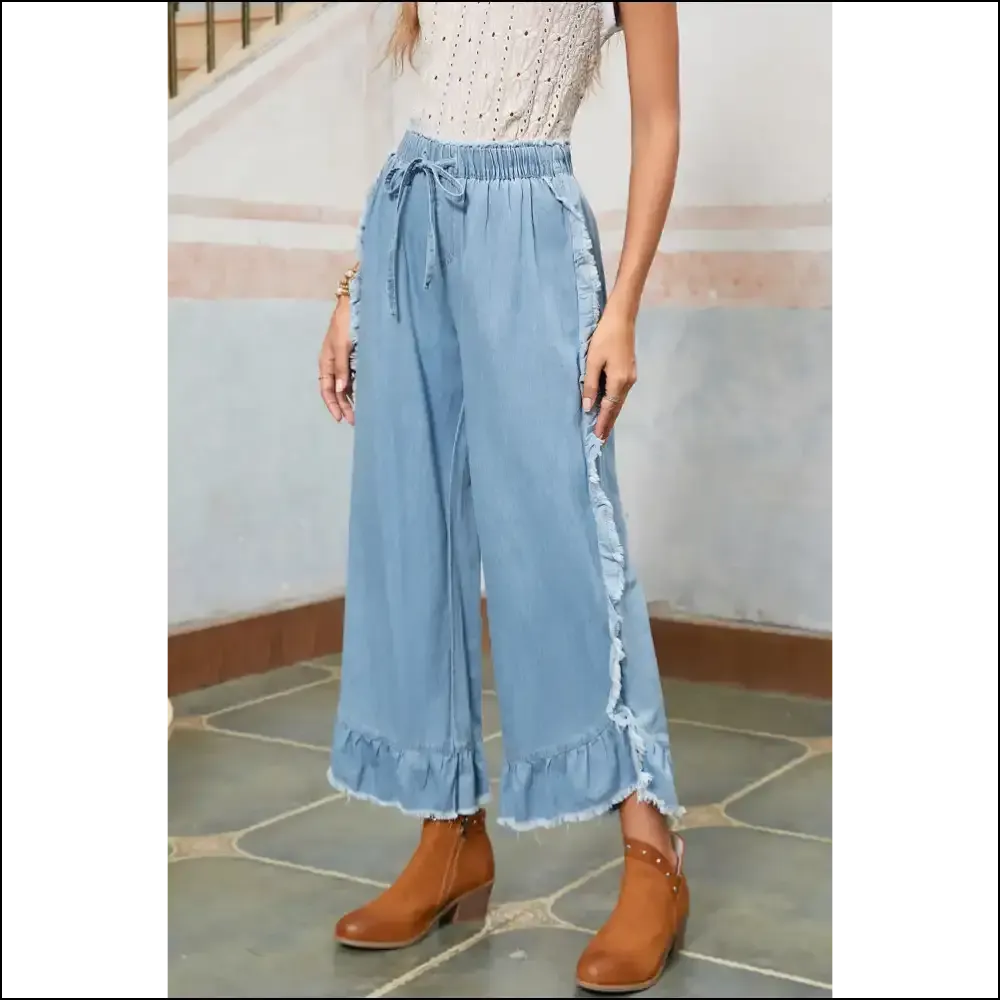 Myosotis Light Wash Ruffle Jeans: Leg Day? Nah, Fab Day! 👖✨