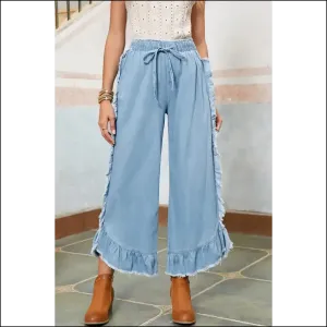 Myosotis Light Wash Ruffle Jeans: Leg Day? Nah, Fab Day! 👖✨