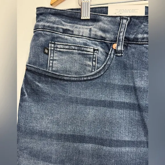 NWT Judy Blue High Waist Contrast Wash Tummy Control Skinny Jeans Size 24W
