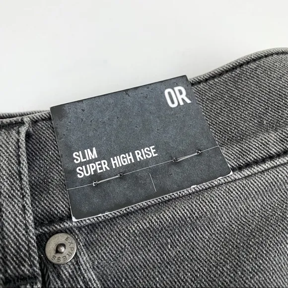 NWT Super High Waist Beaded Side Slim Jeans