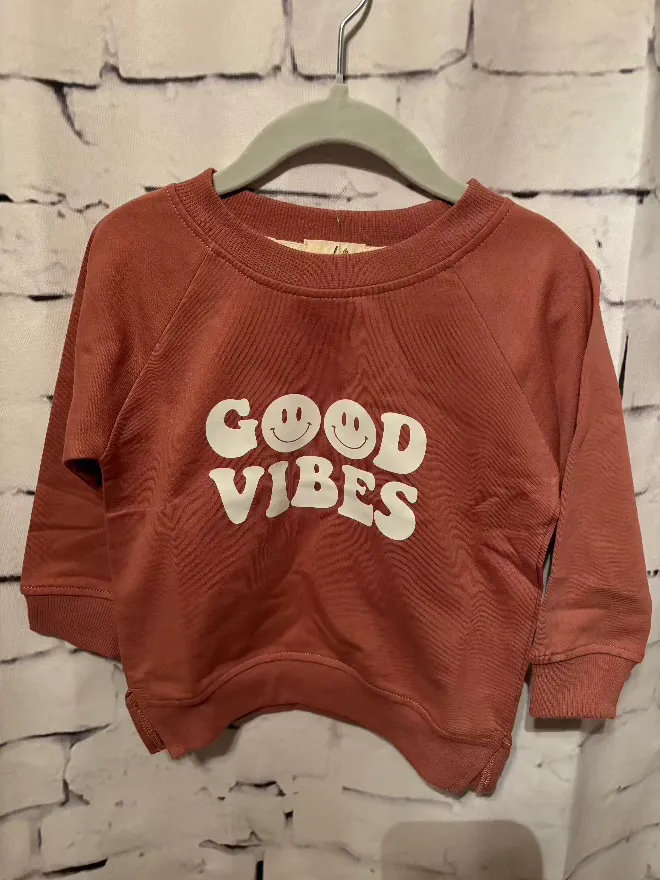 Organic Toddler Good Vibes Pullover Sweatshirt
