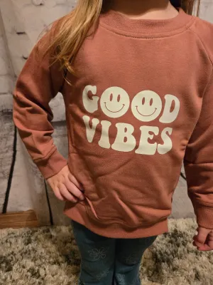Organic Toddler Good Vibes Pullover Sweatshirt