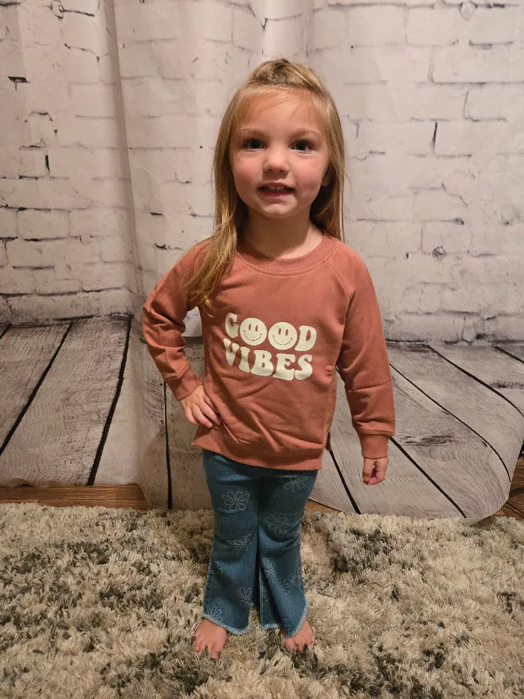 Organic Toddler Good Vibes Pullover Sweatshirt