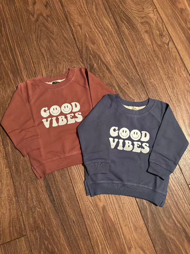 Organic Toddler Good Vibes Pullover Sweatshirt