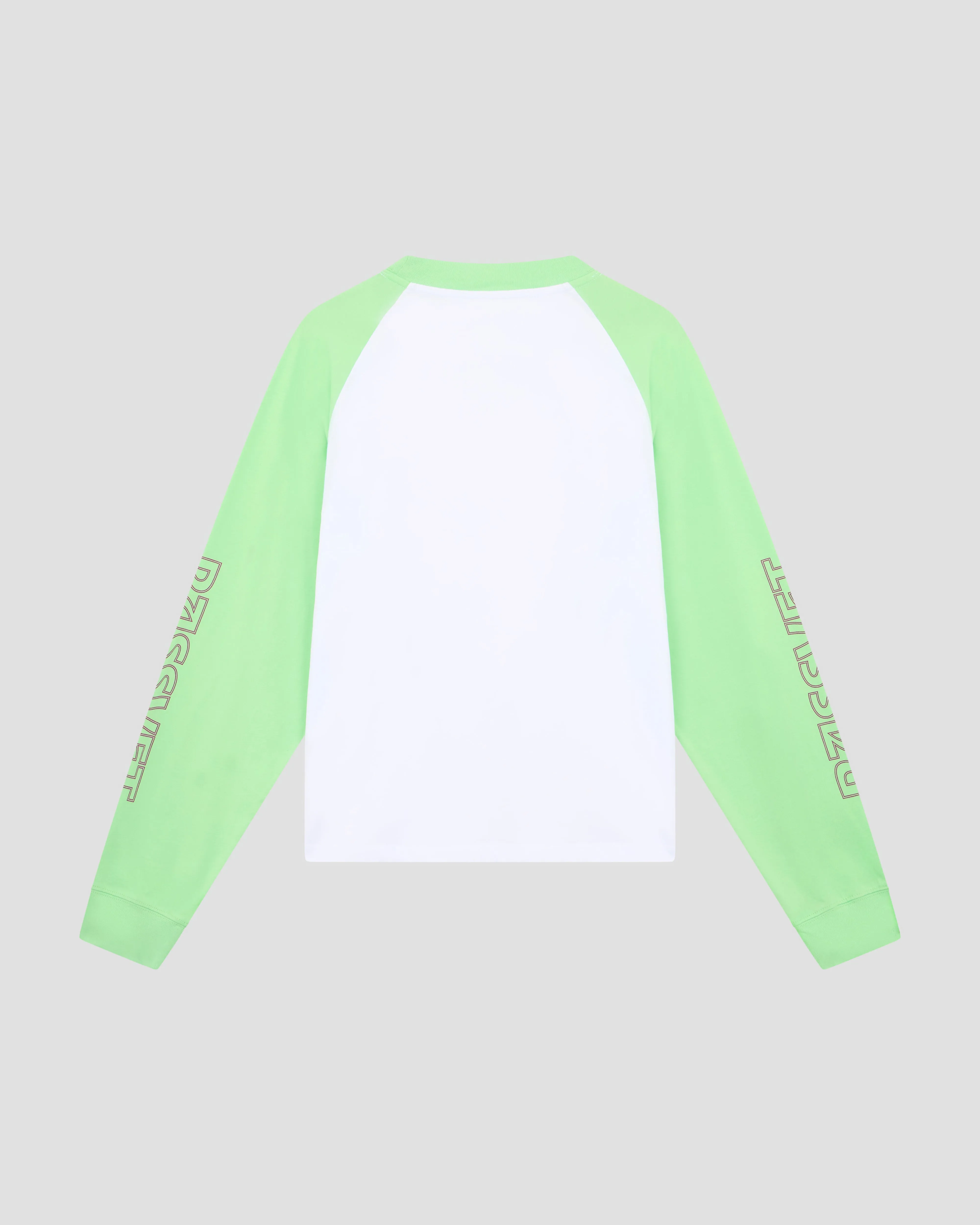 PACC16T008~WAVE LS TEE - WHITE / LIME GREEN