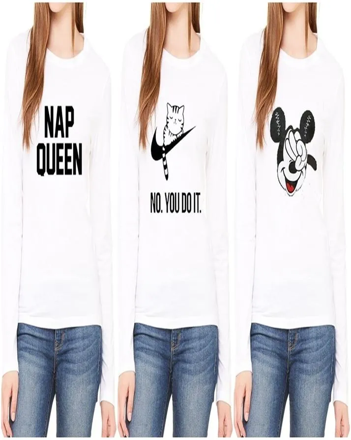 Pack Of 3 - White Cotton Printed T-Shirts For Her