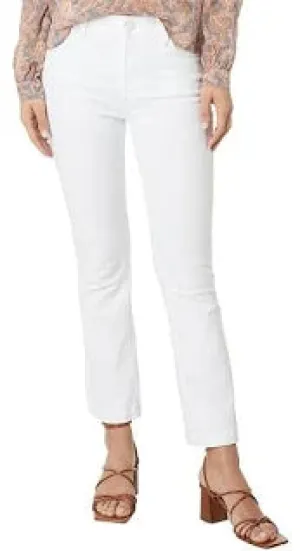 Paige- Crop Flare in Crisp White