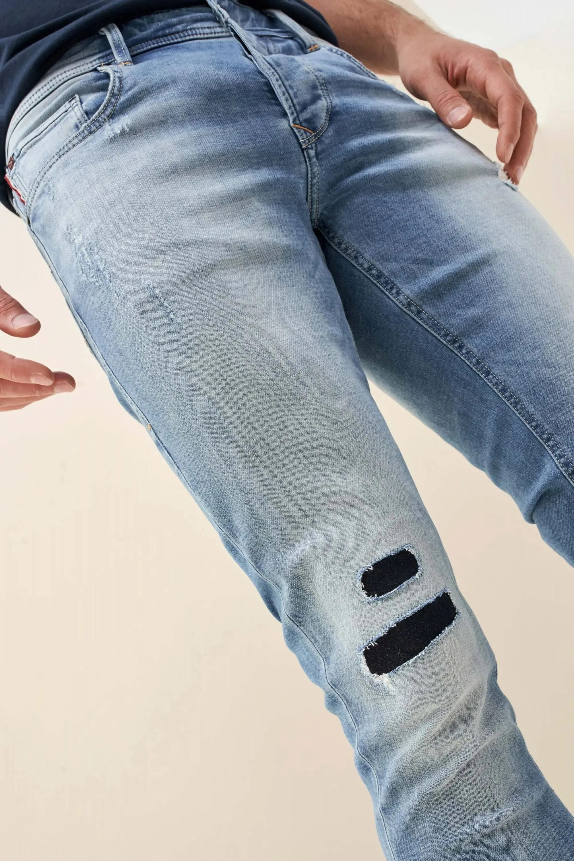 PANTALONES JOGGER SLIM PREMIUM WASH LAVADO CLARO