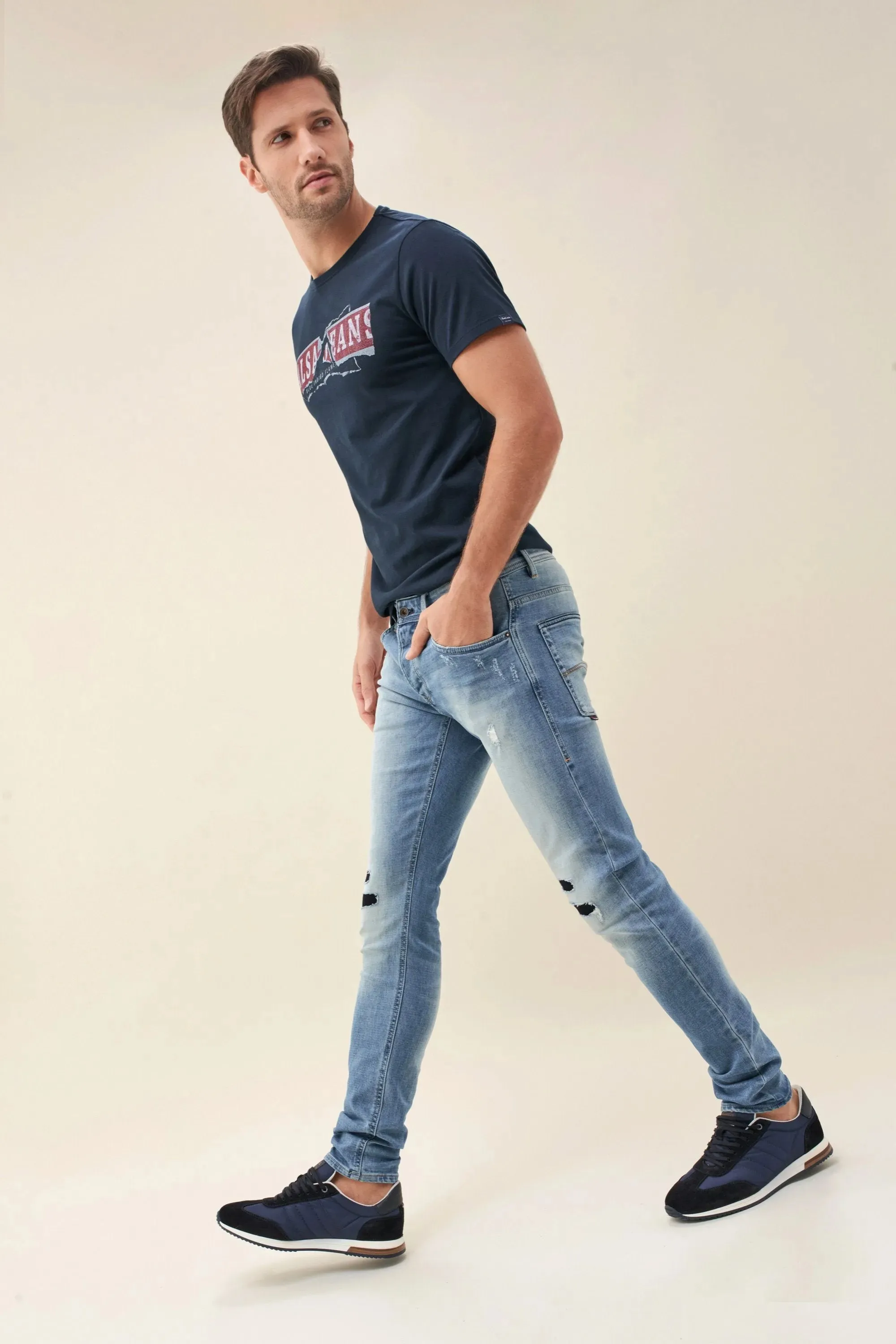 PANTALONES JOGGER SLIM PREMIUM WASH LAVADO CLARO