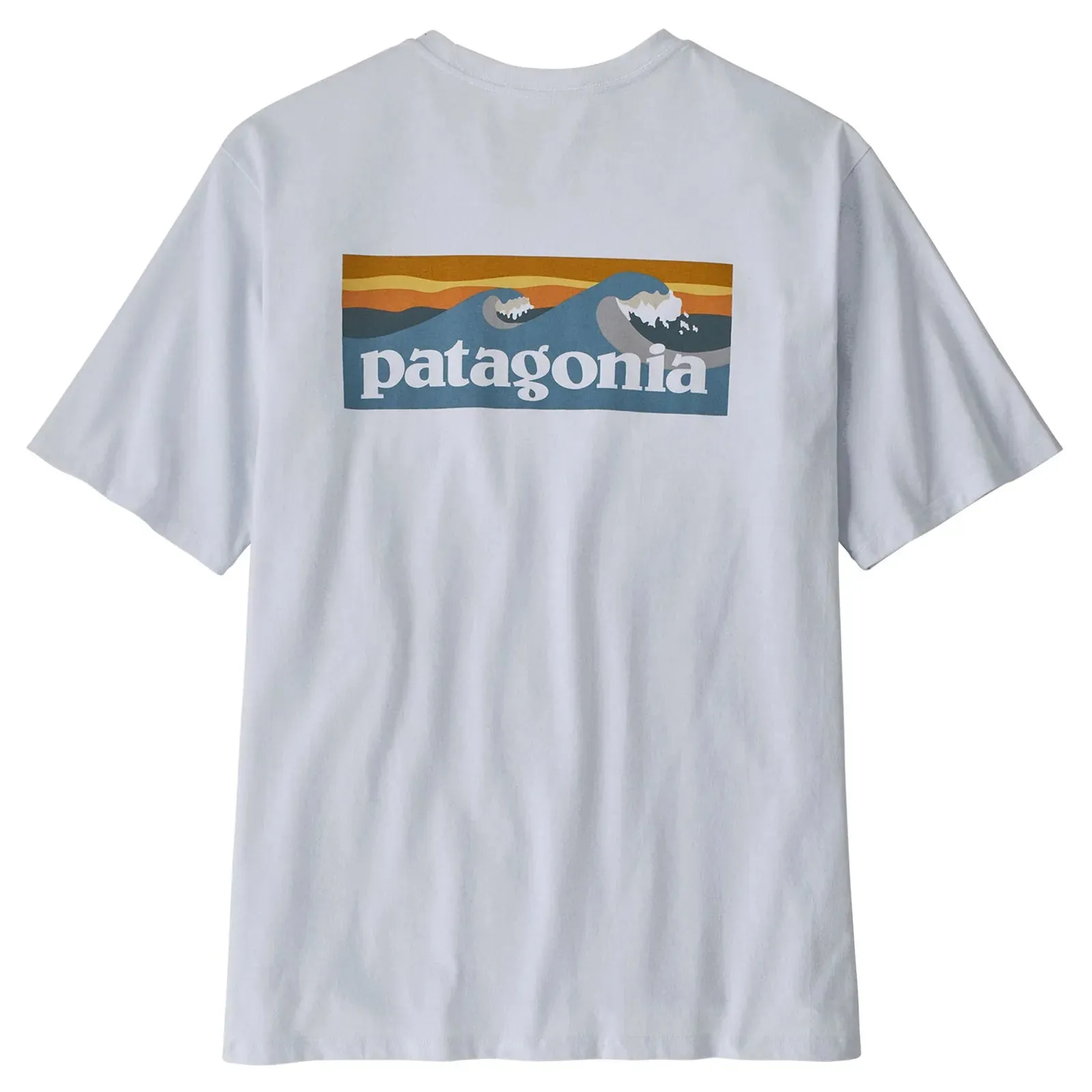 Patagonia Men's Boardshort Logo Pocket Responsibili-Tee - White