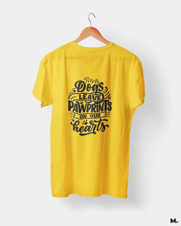 Pawprints on our hearts printed t shirts