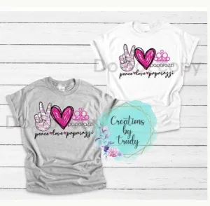 Peace Love Paparazzi- T SHIRT