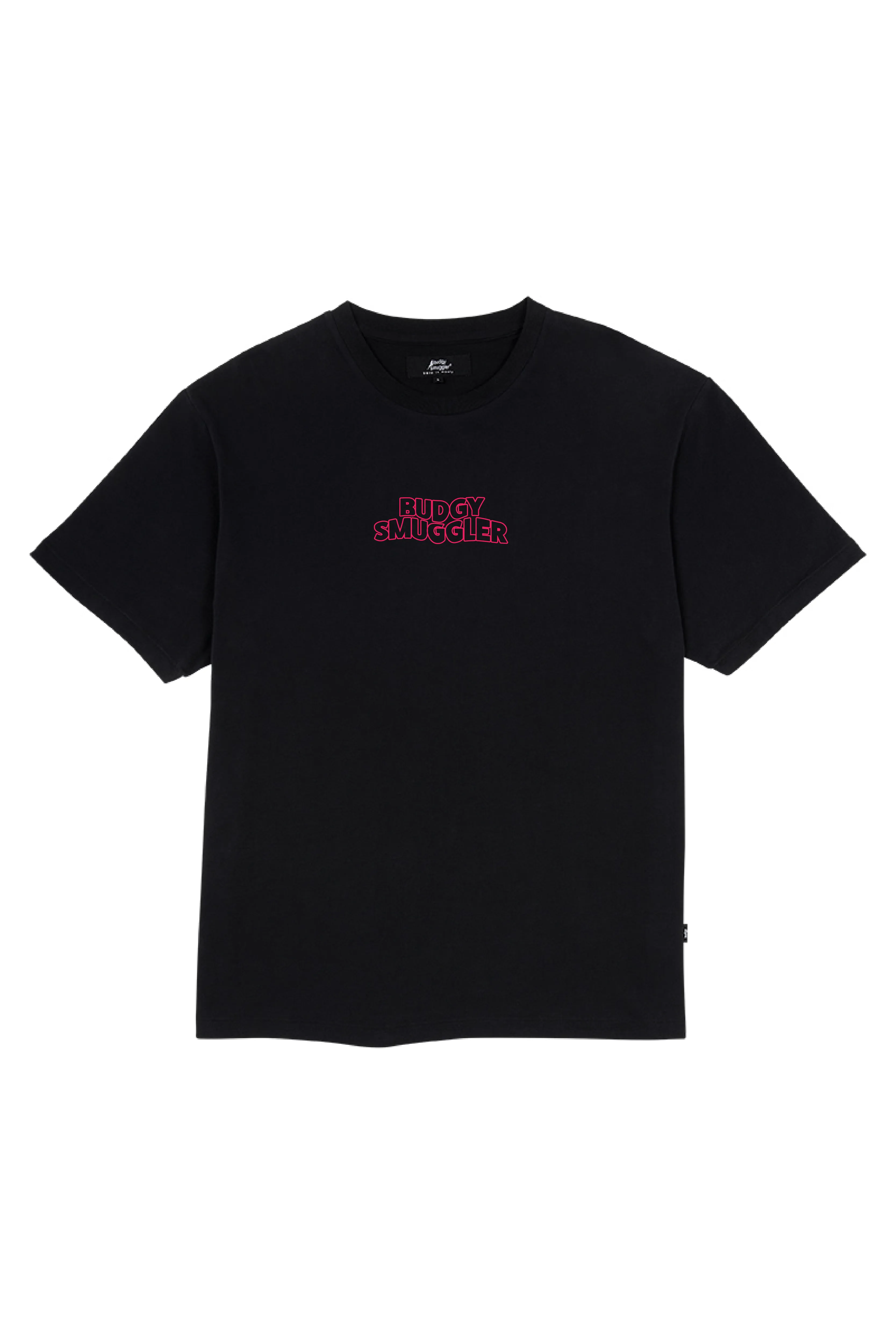 Pink Anti Board Short Club on Black Tee