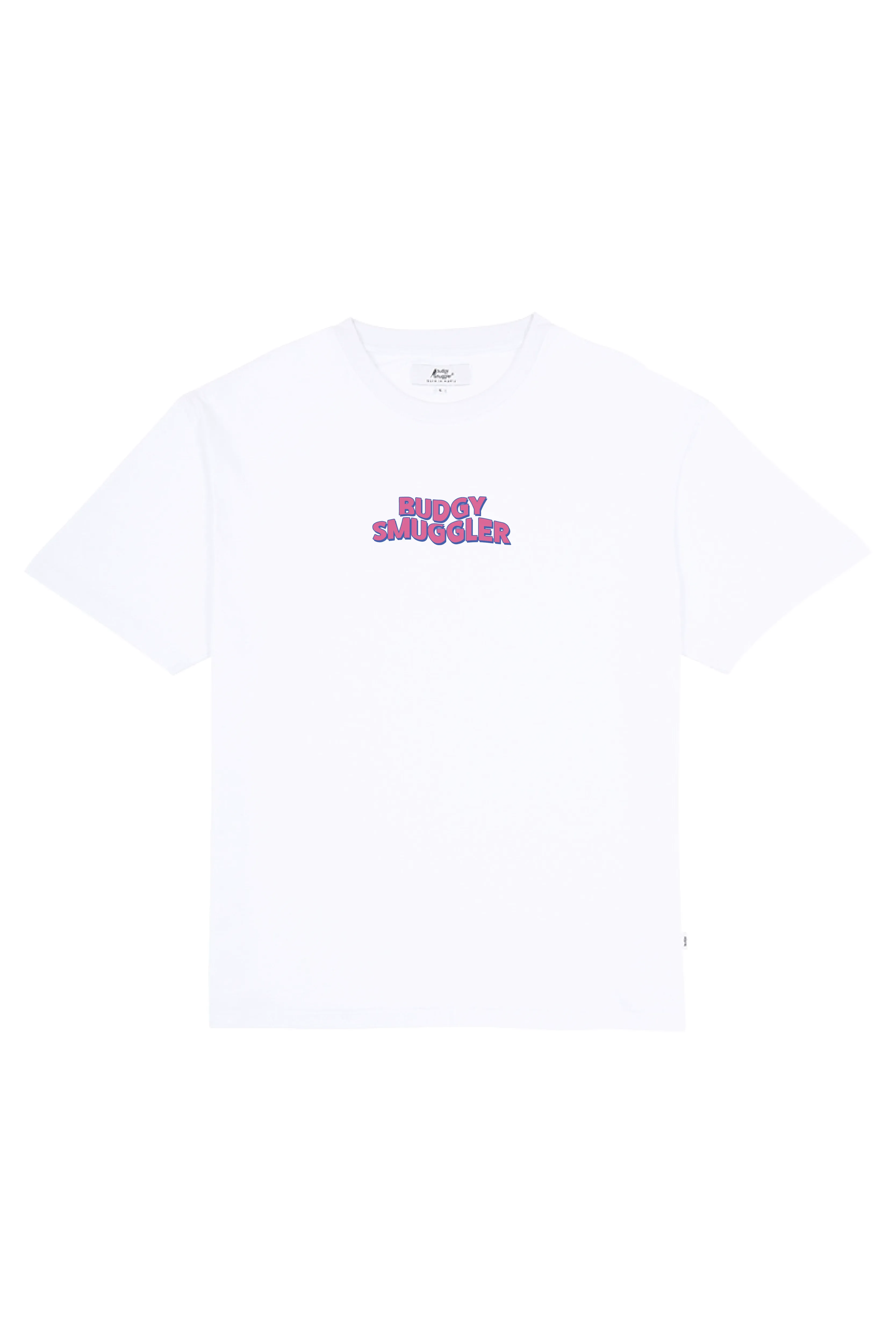 Pink Anti Board Short Club on White Tee