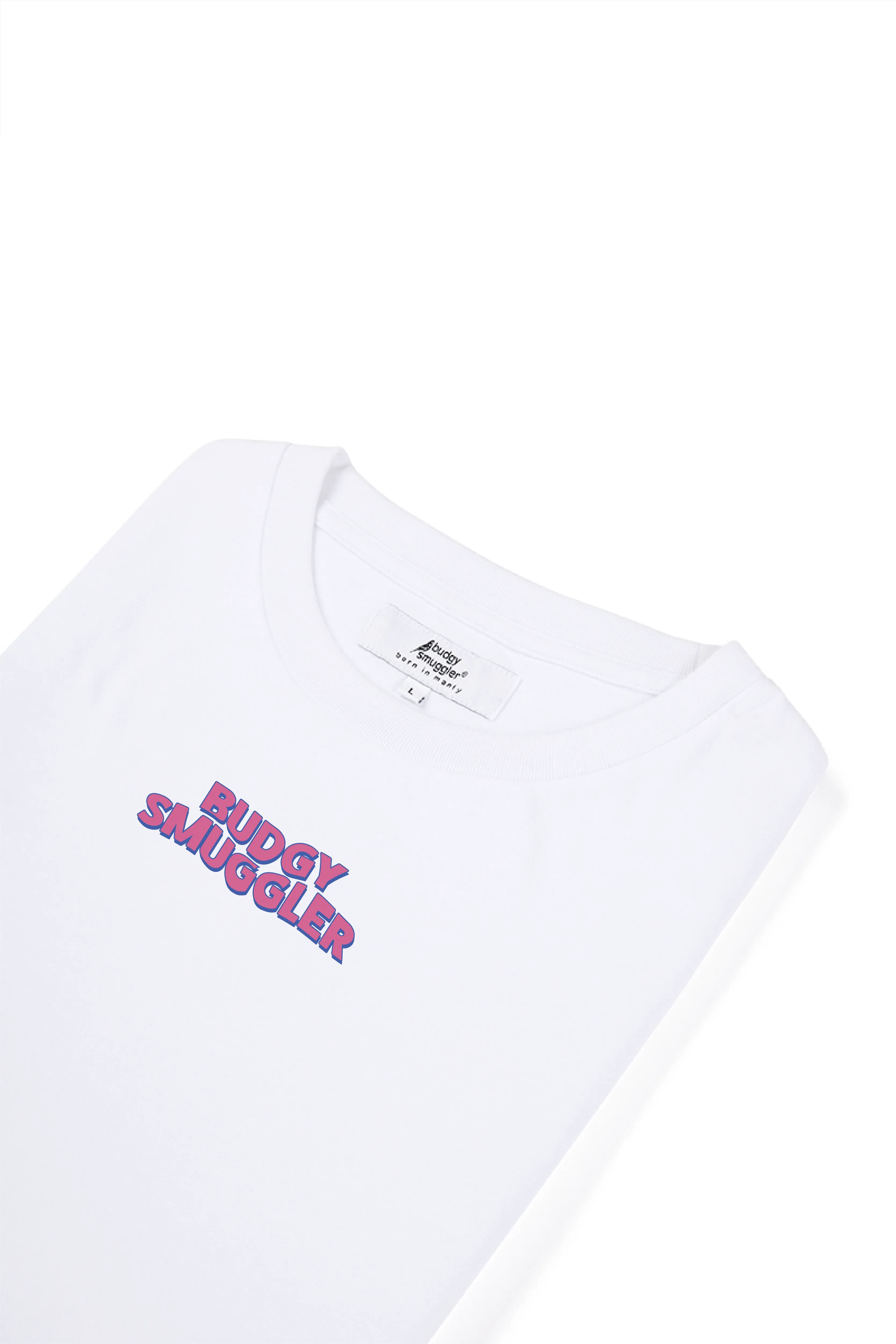 Pink Anti Board Short Club on White Tee