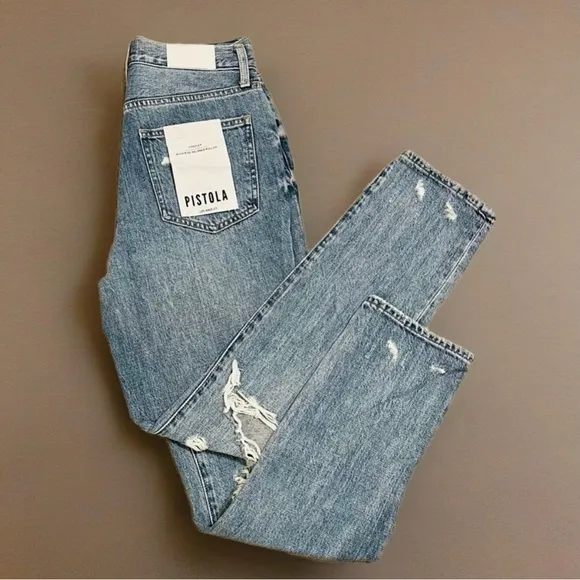 PISTOLA Jeans Presley High Rise Relaxed Roller in Los Feliz Color Size 26 NWT