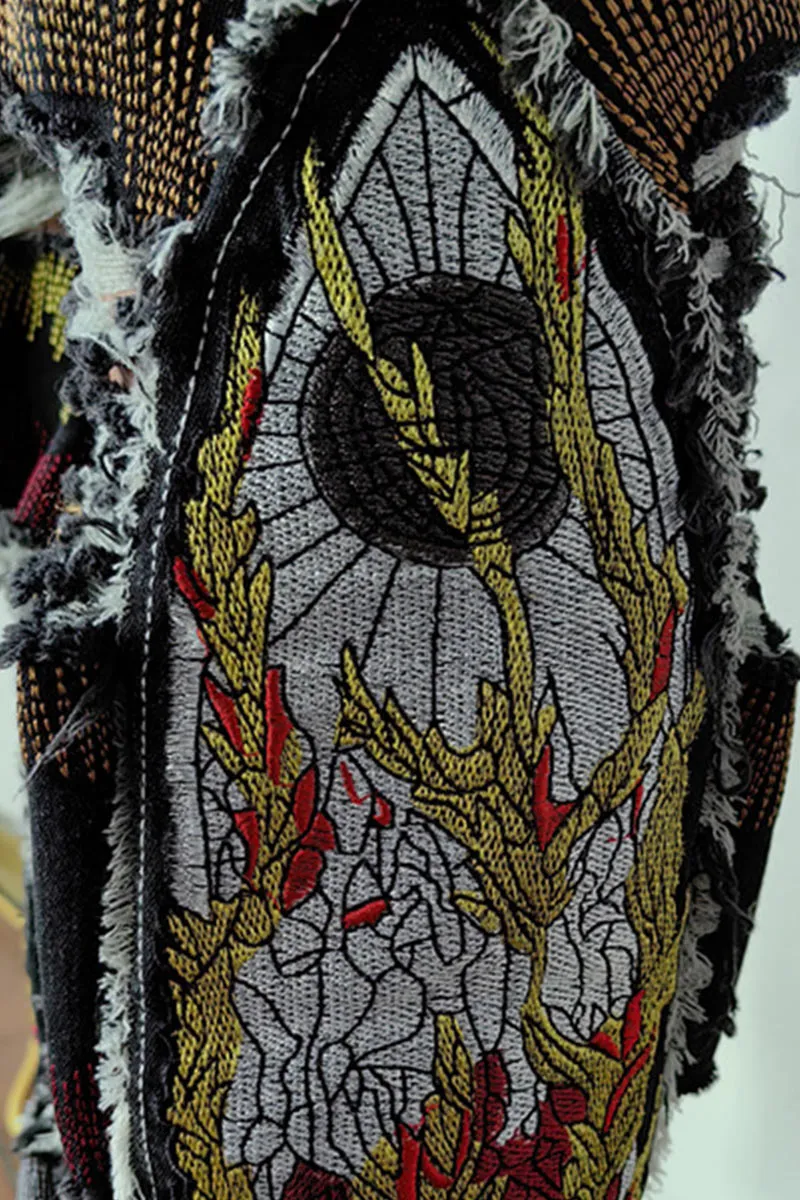 PL0088 Graphic Embroidery Jeans