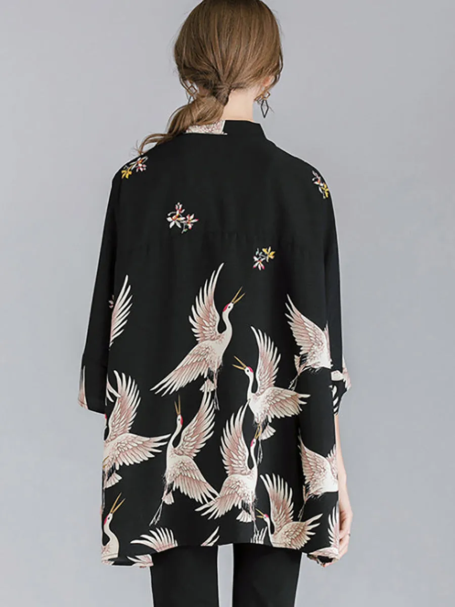 Plus Size Women Fashion Animal Prints Loose Shirt
