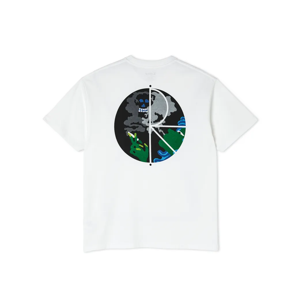 Polar Skate Co Smoking Lady Fill Logo Tee - White