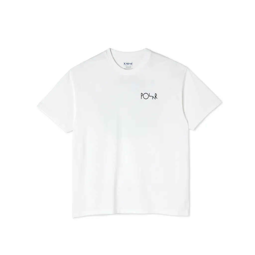 Polar Skate Co Smoking Lady Fill Logo Tee - White
