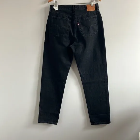 Premium Levi’s 501 black tapered leg slim jeans New button fly