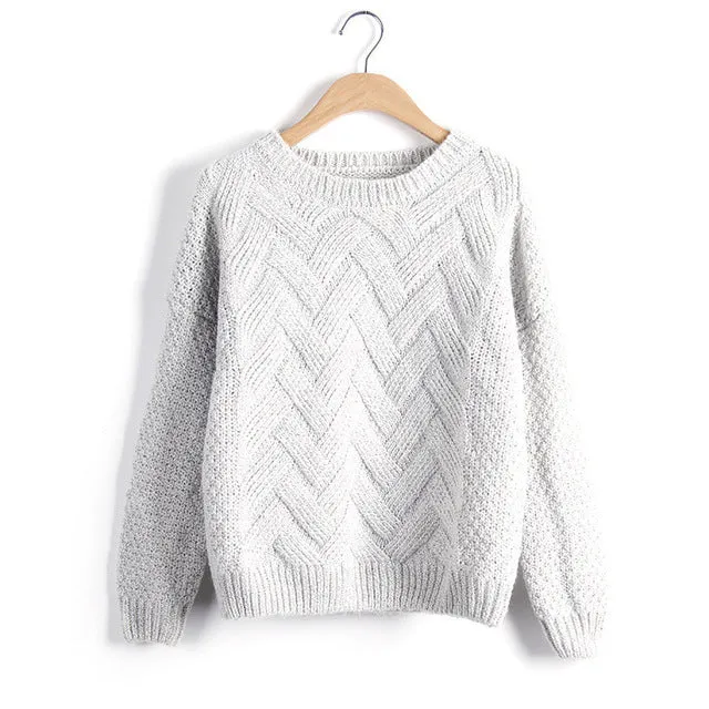 Pull Femme 2018 Autumn Winter Women Sweaters And Pullovers Plaid Thick Knitting Mohair Sweater Female Loose Variegated LMY12