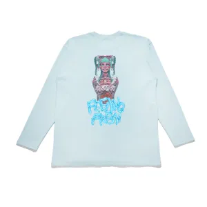 "Feeling Fresh" Taper-Fit Heavy Cotton Long Sleeve Tee Mint