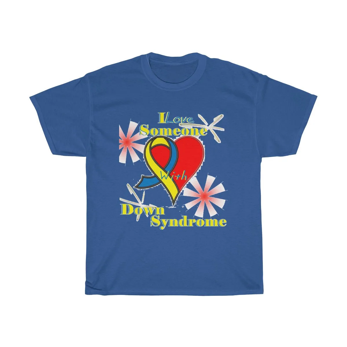 "I Love Someone with Down Syndrome" Unisex Heavy Cotton Tee