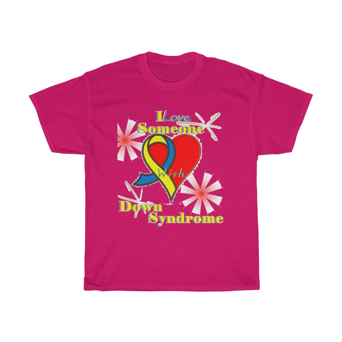 "I Love Someone with Down Syndrome" Unisex Heavy Cotton Tee