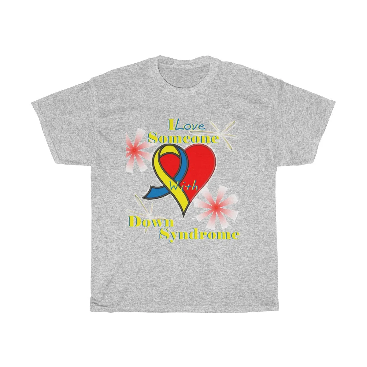 "I Love Someone with Down Syndrome" Unisex Heavy Cotton Tee