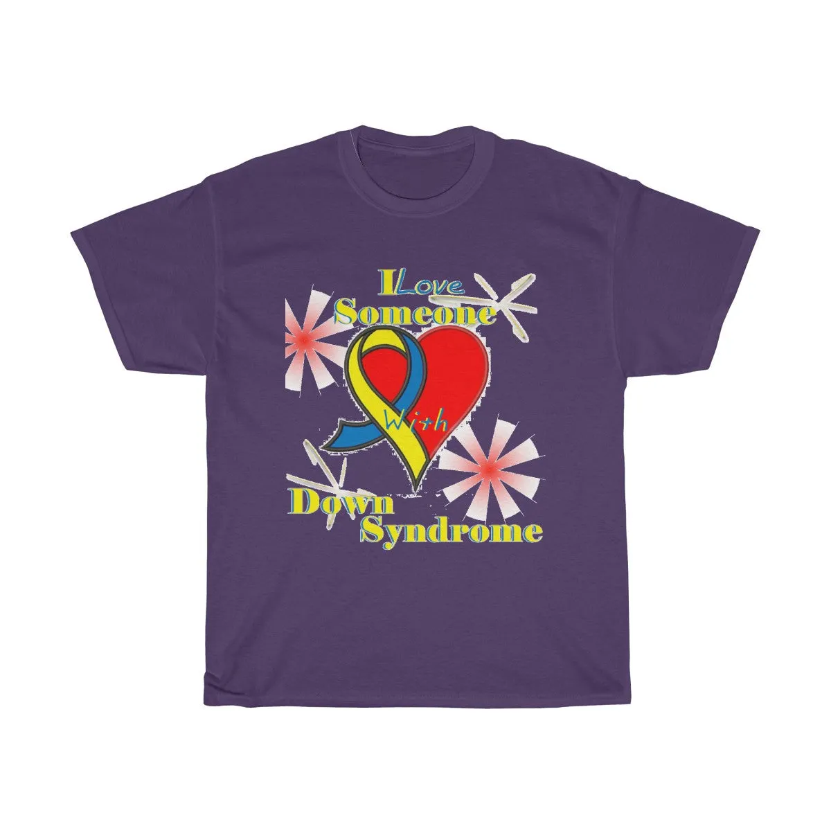 "I Love Someone with Down Syndrome" Unisex Heavy Cotton Tee