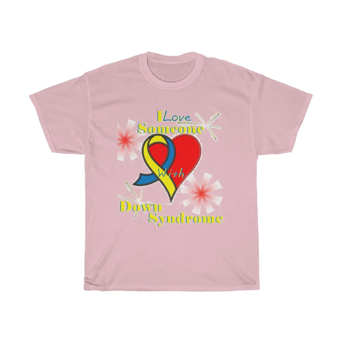 "I Love Someone with Down Syndrome" Unisex Heavy Cotton Tee