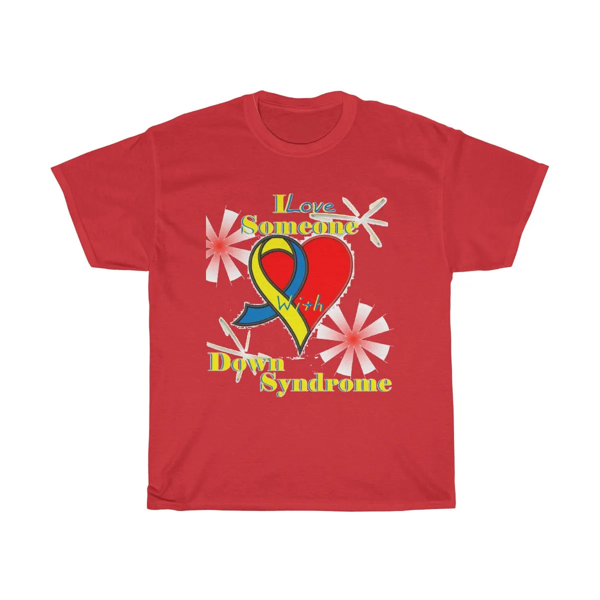 "I Love Someone with Down Syndrome" Unisex Heavy Cotton Tee