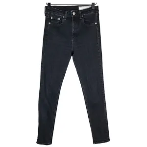 Rag &amp; Bone High Rise Skinny Ankle Jeans Washed Black Size 26