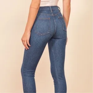 Reformation Serena High Waist Skinny Ankle Jeans in Cannes Medium Wash Size 26