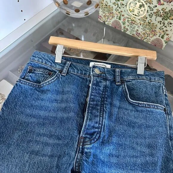 Reformation Serena High Waist Skinny Ankle Jeans in Cannes Medium Wash Size 26