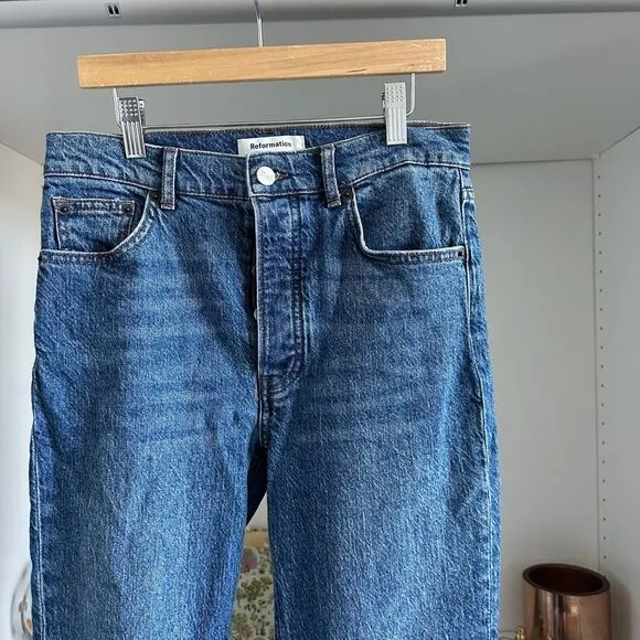 Reformation Serena High Waist Skinny Ankle Jeans in Cannes Medium Wash Size 26