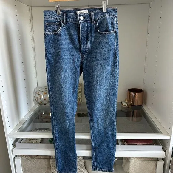 Reformation Serena High Waist Skinny Ankle Jeans in Cannes Medium Wash Size 26