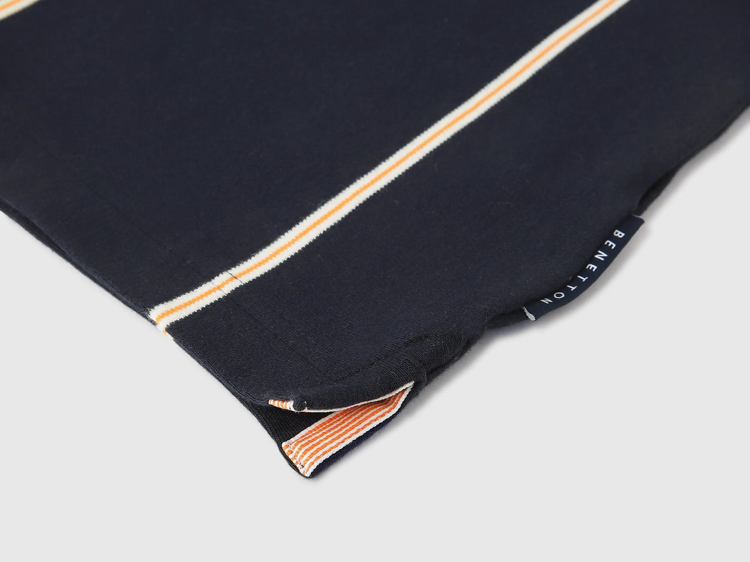 Regular Fit Polo Neck Striped T-shirts