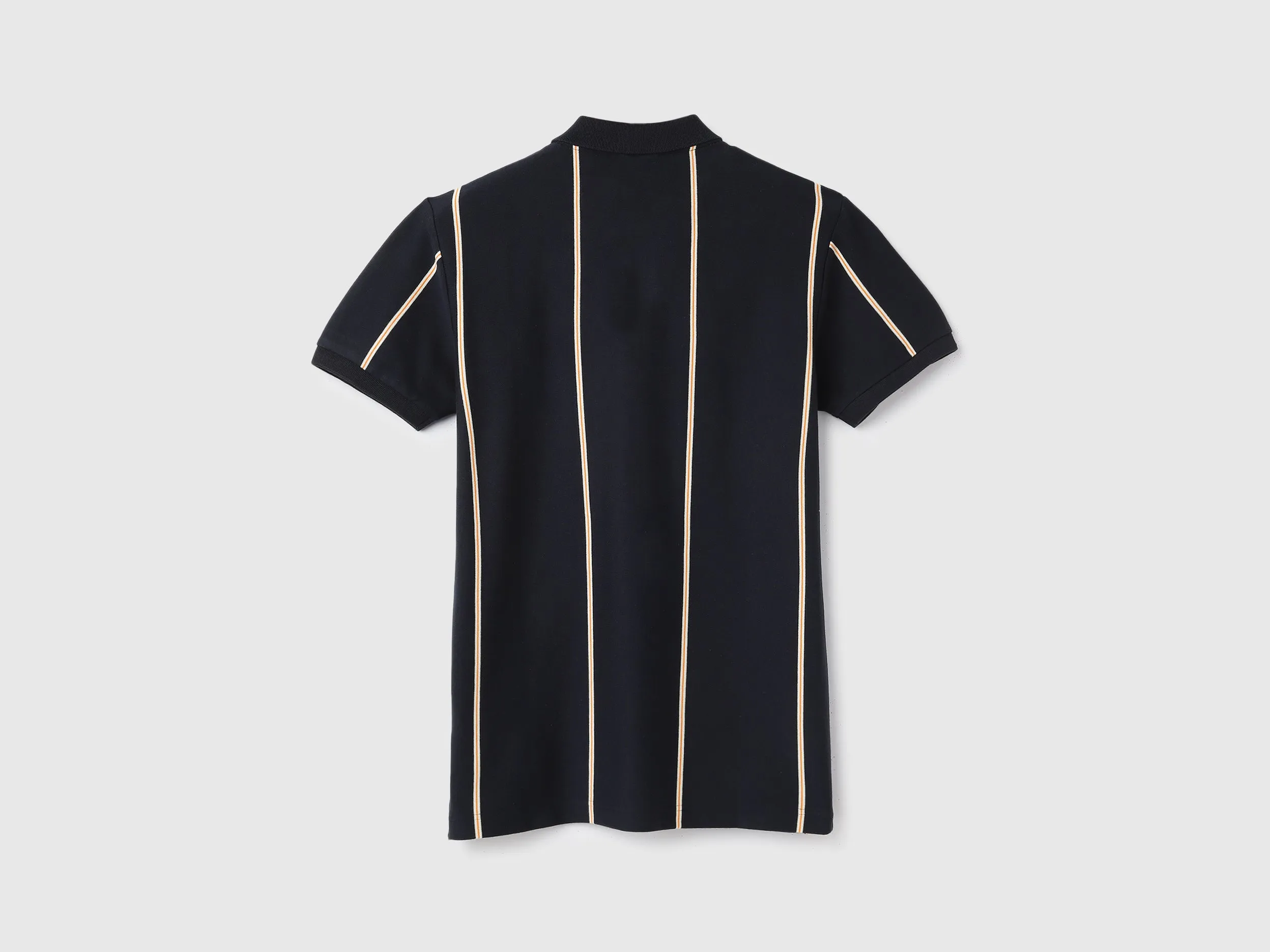 Regular Fit Polo Neck Striped T-shirts
