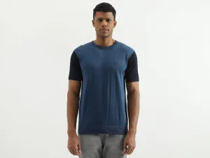 Regular Fit Round Neck Colourblocked Sweater
