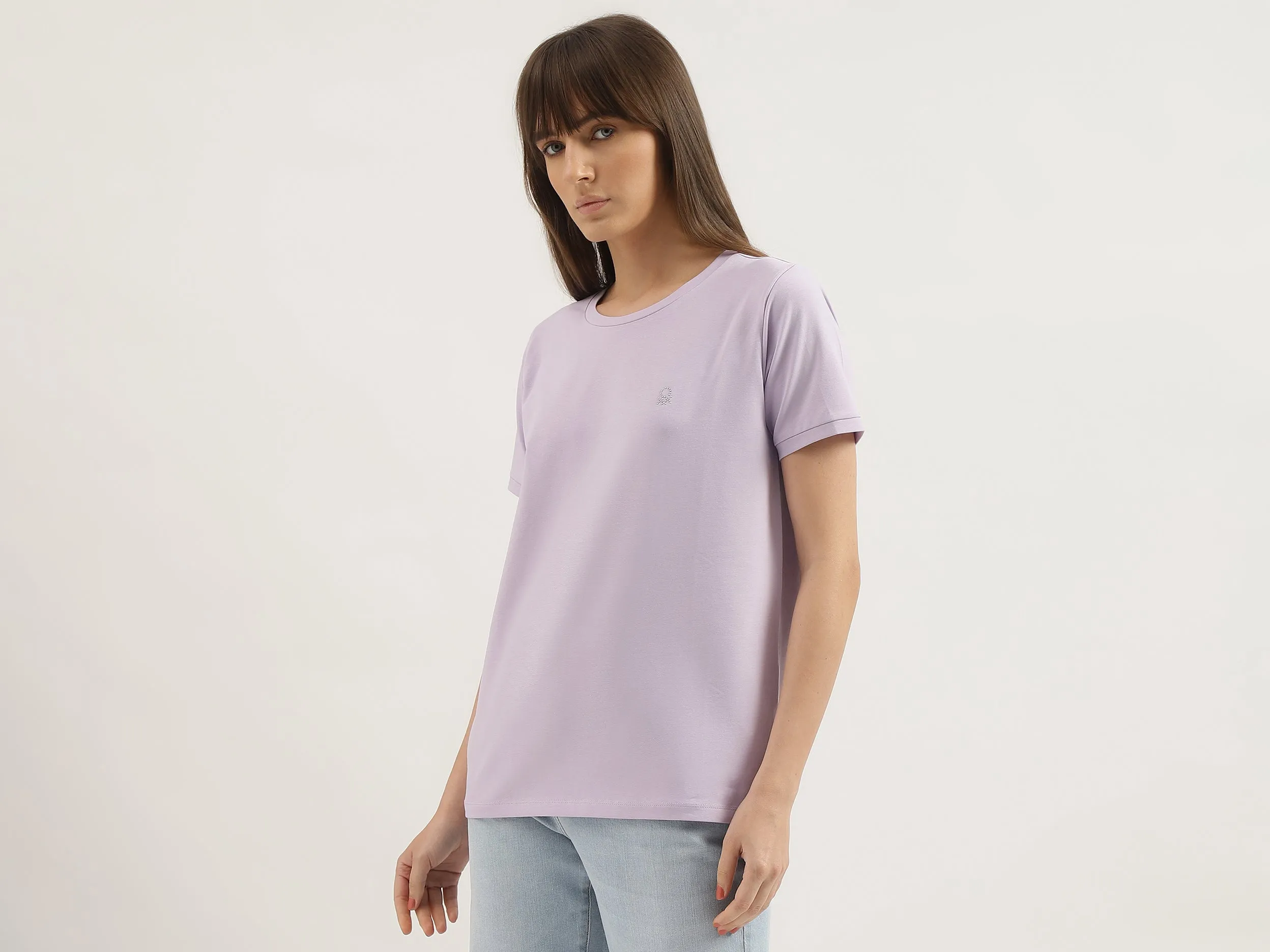 Regular Fit Round Neck Solid T-shirts